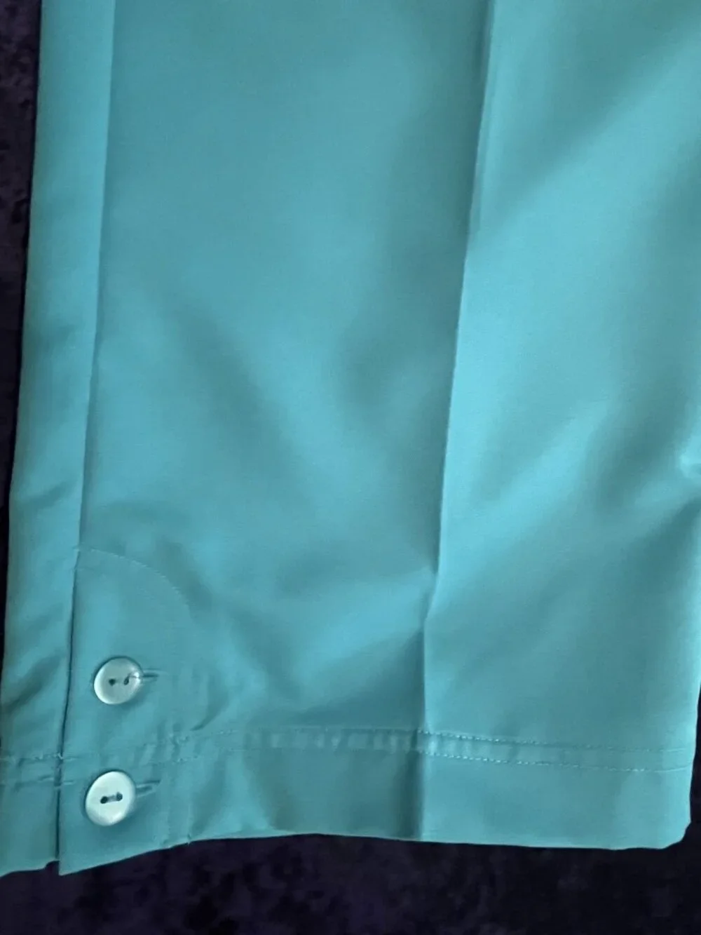 Alfred Dunner 2 Pc Outfit Size L Top 16 Capri Short Pants Summer Set Green Blue